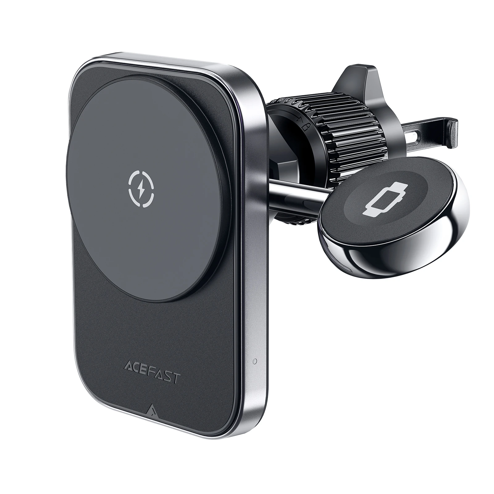 2w1 Uchwyt samochodowy z ładowarką indukcyjną do telefonu i smartwatcha MagSafe Qi czarny 1